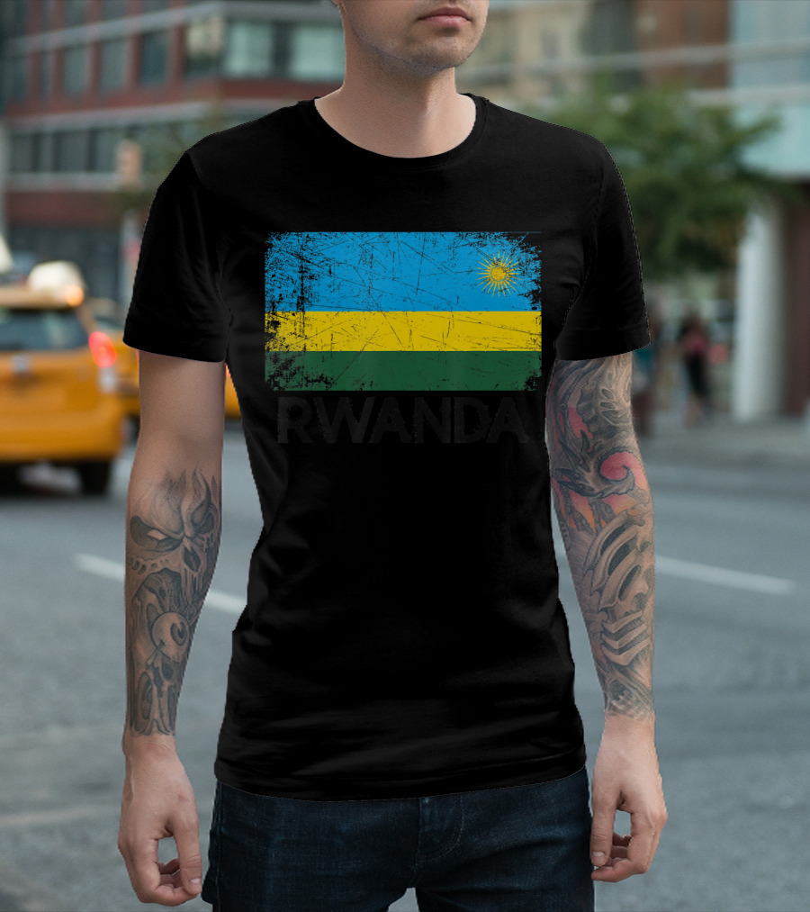 Rwandan Flag Vintage Rwanda T-Shirt