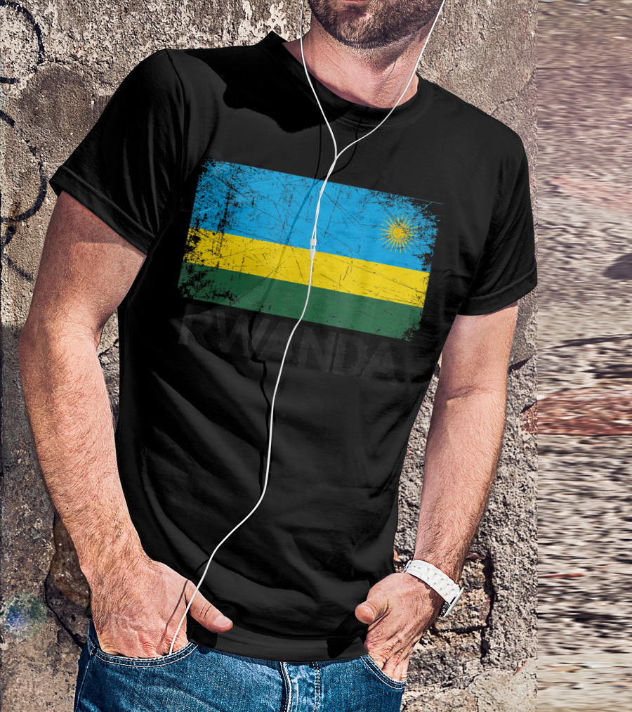 Rwandan Flag Vintage Rwanda T-Shirt