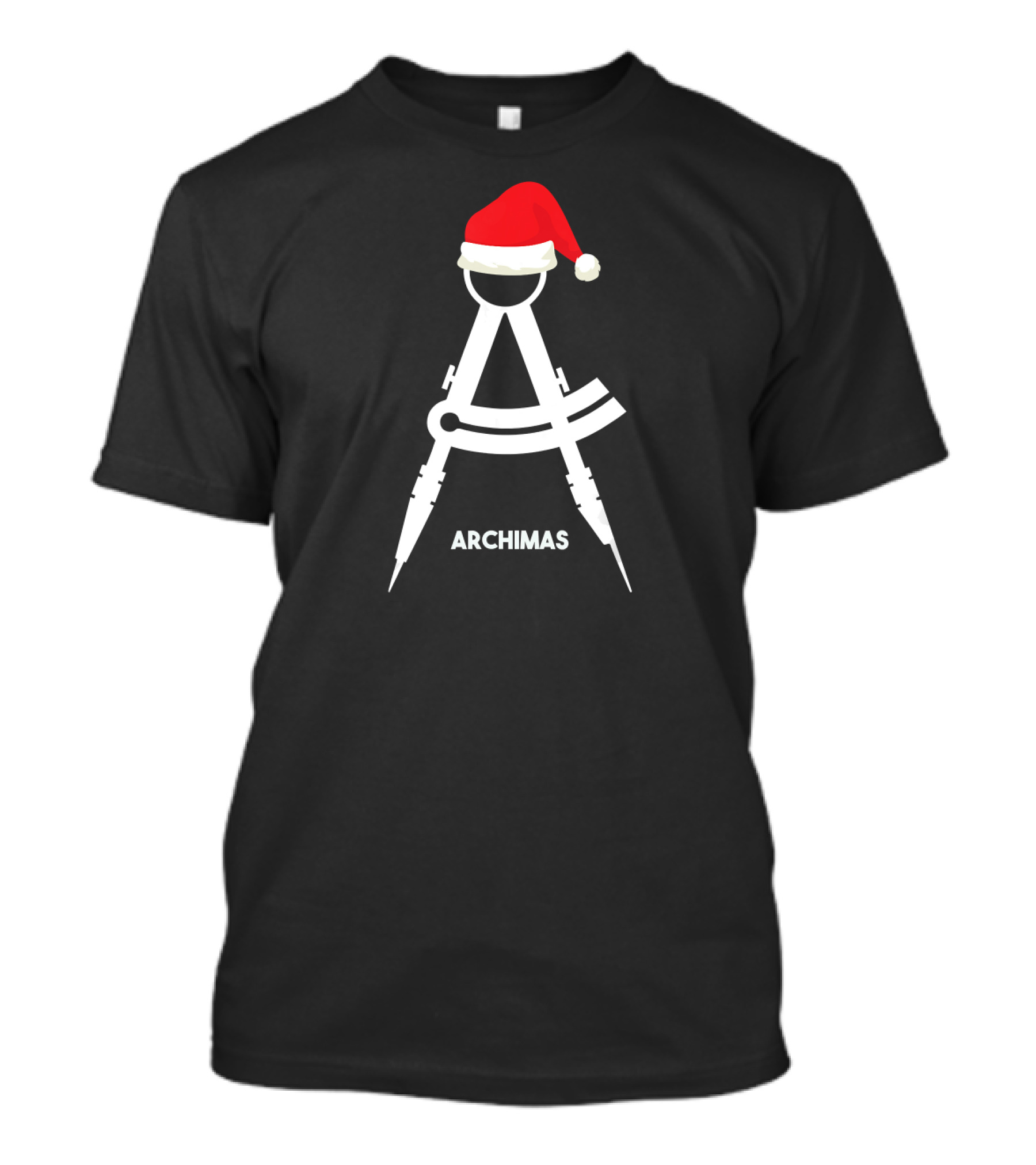 Archimas Sketcher Architect Christmas Santa Hat T-Shirt