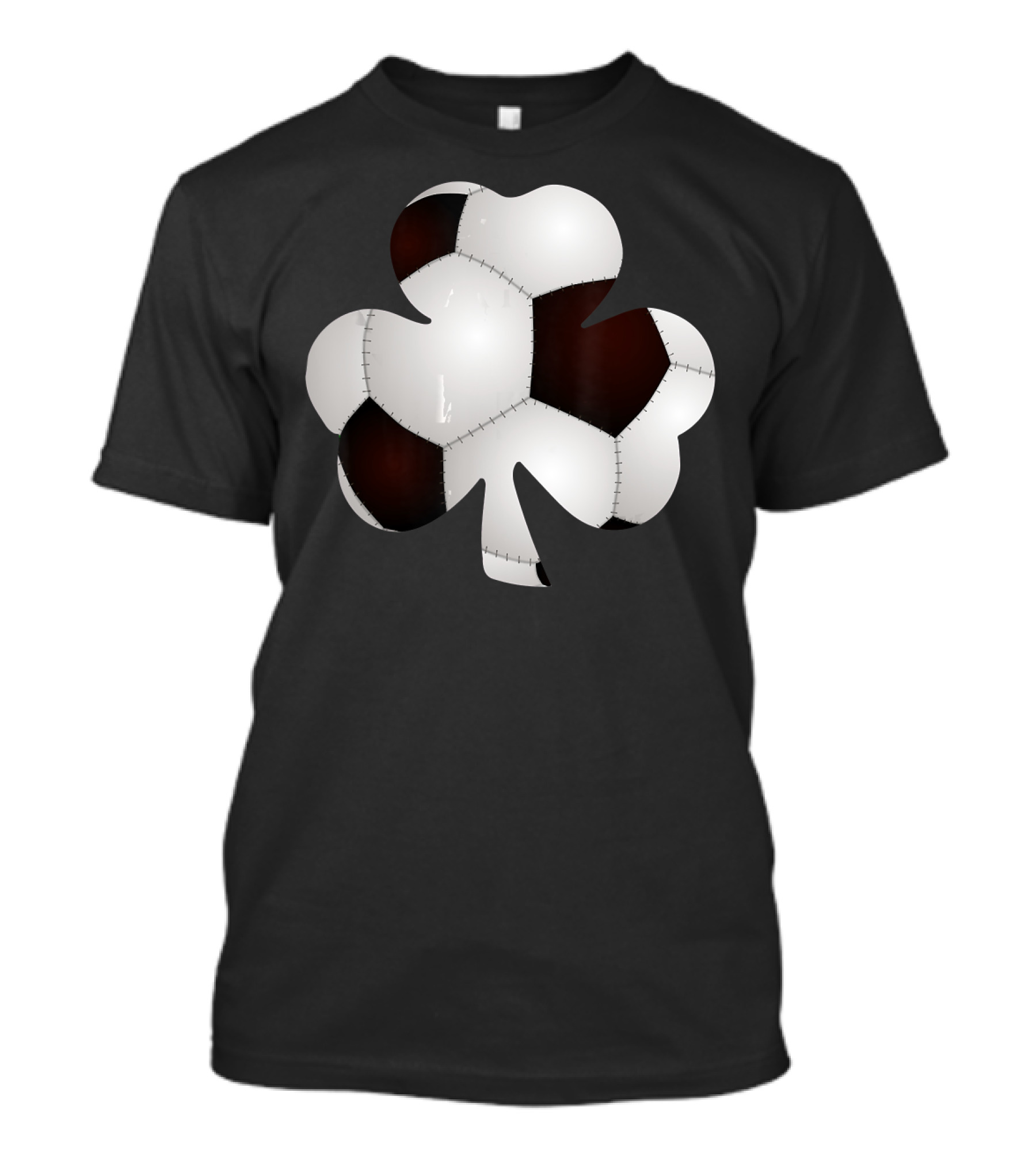 Soccer Ball Shamrock Funny Irish T-Shirt