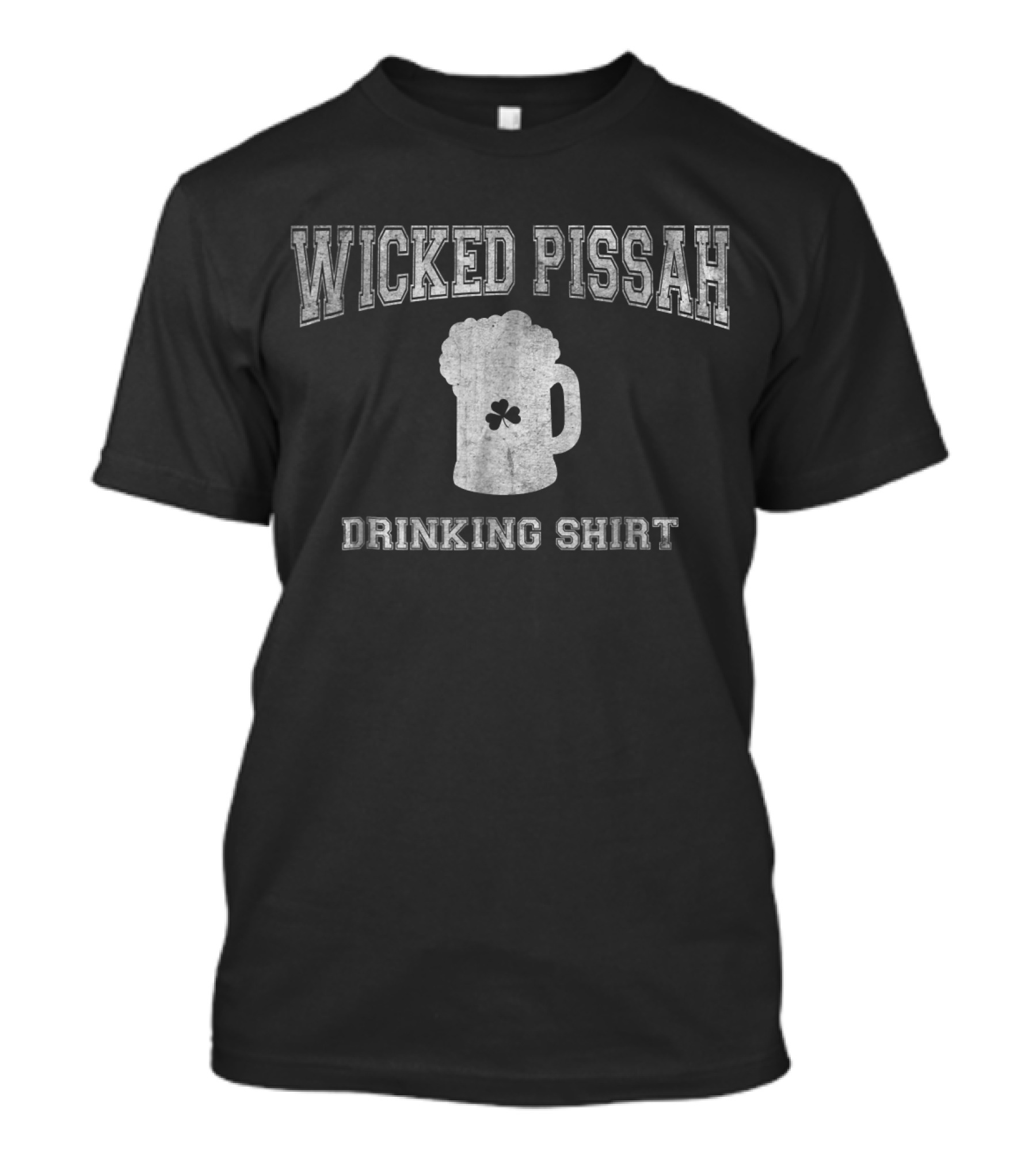 Wicked Pissah Drinking Shirt St Patrick's Day Clover Beer Mug T-Shirt