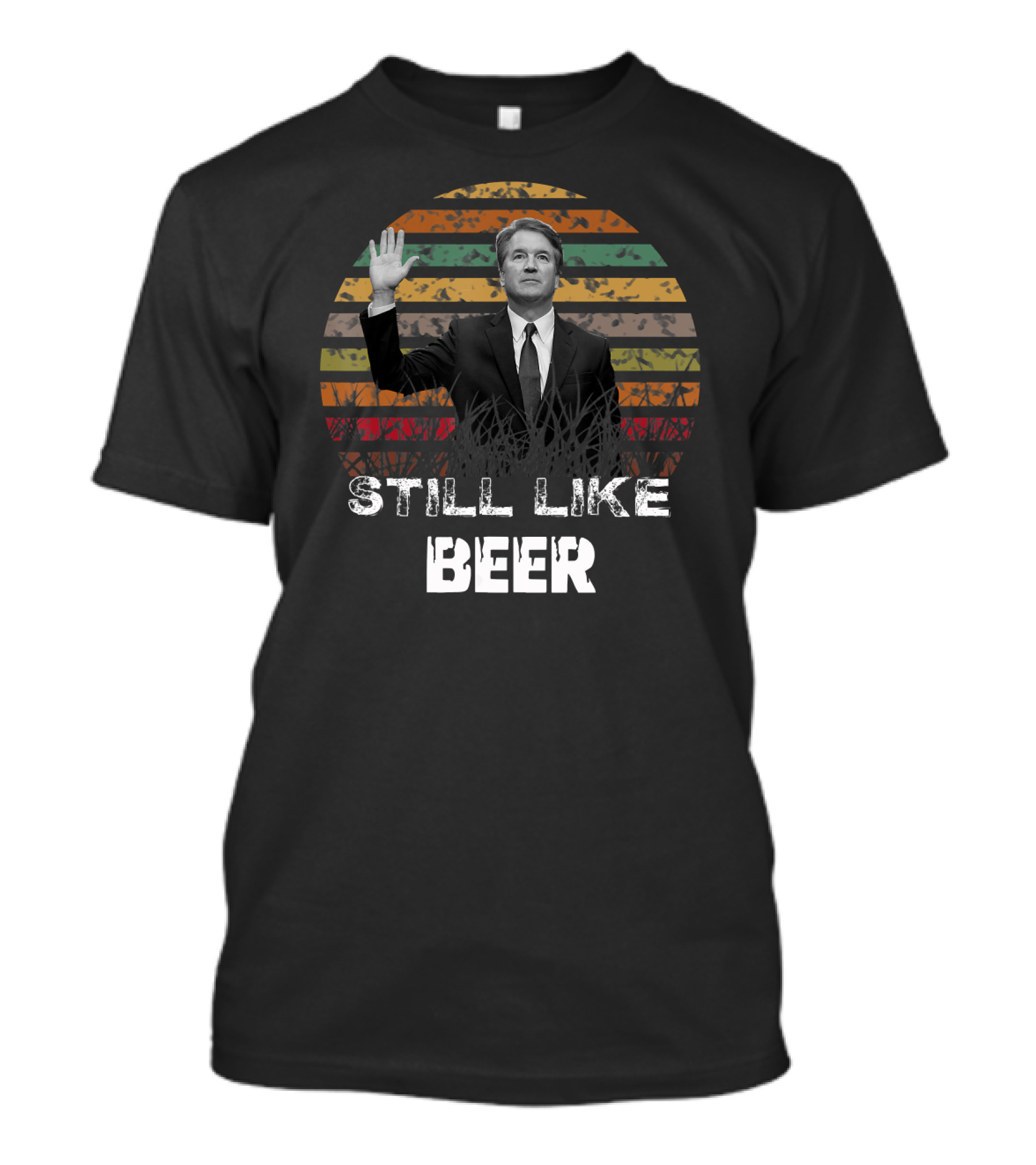 Still Like Beer Vintage Kavanaugh Retro Stripes T-Shirt