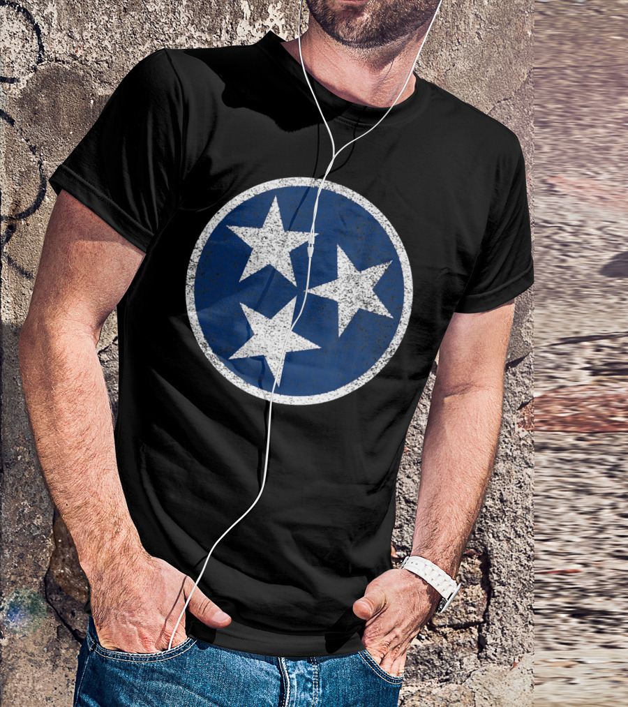 Tennessee Tri-Star Circle Flag T-Shirt