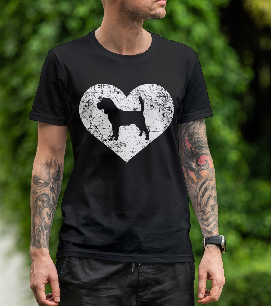 I Love Beagle Dog Funny Cute Pet Heart T-Shirt