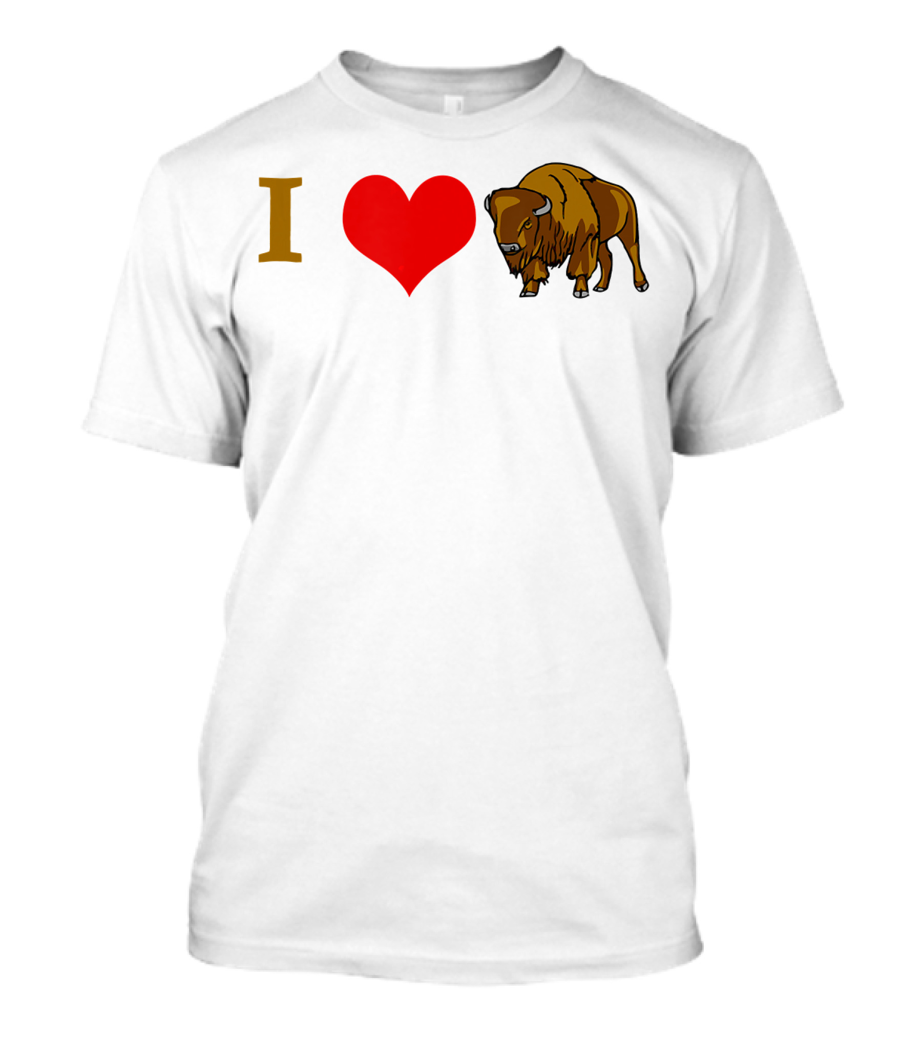 I Love Bison Buffalo Heart Symbol T-Shirt