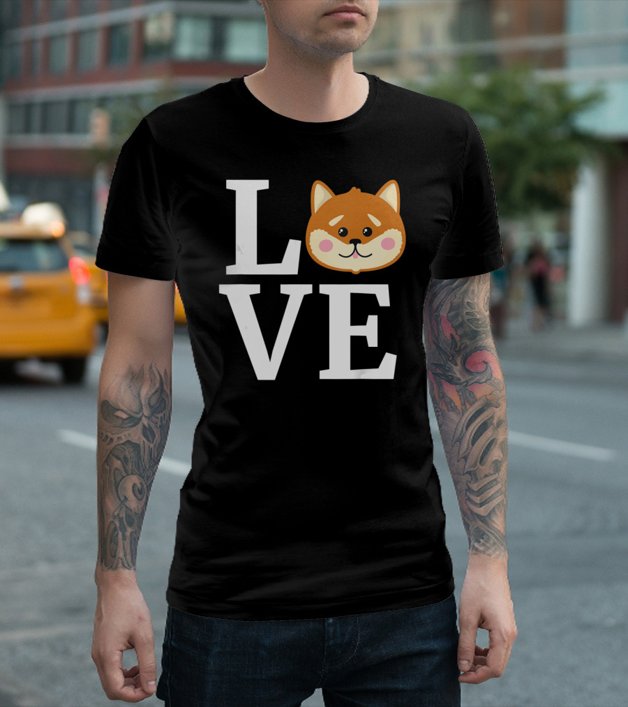 Love My Akita Dog Akita Dog Face T-Shirt