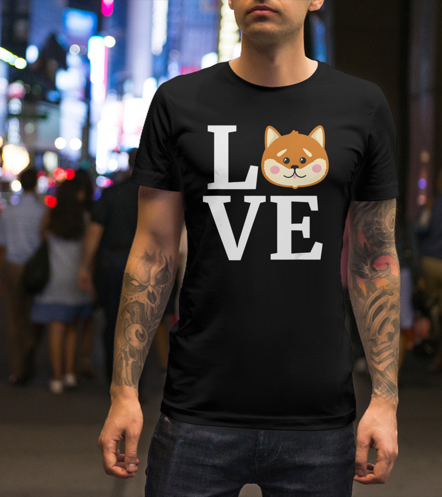 Love My Akita Dog Akita Dog Face T-Shirt
