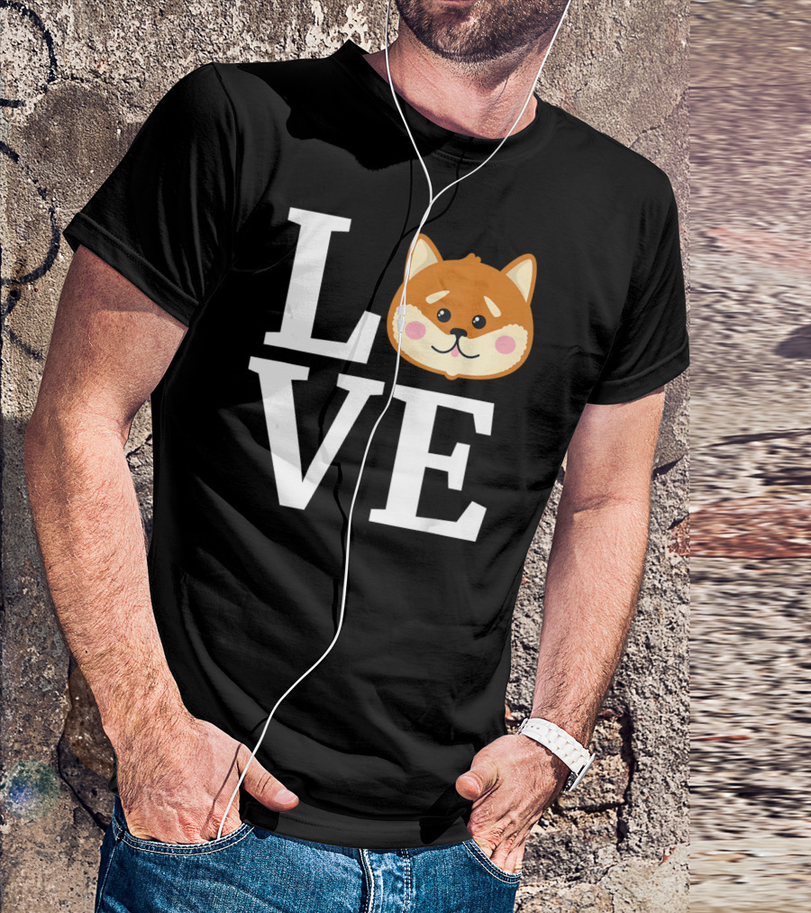 Love My Akita Dog Akita Dog Face T-Shirt