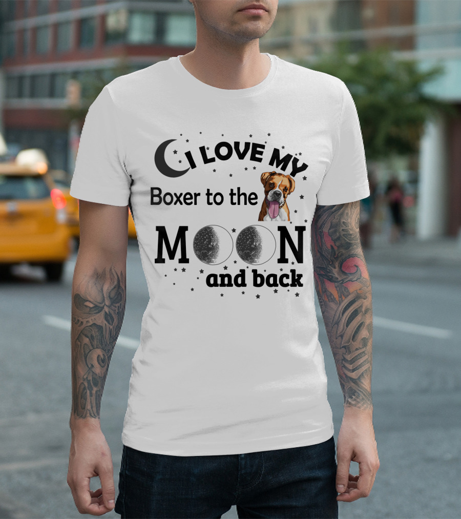 I Love My Boxer To The Moon And Back T-Shirt
