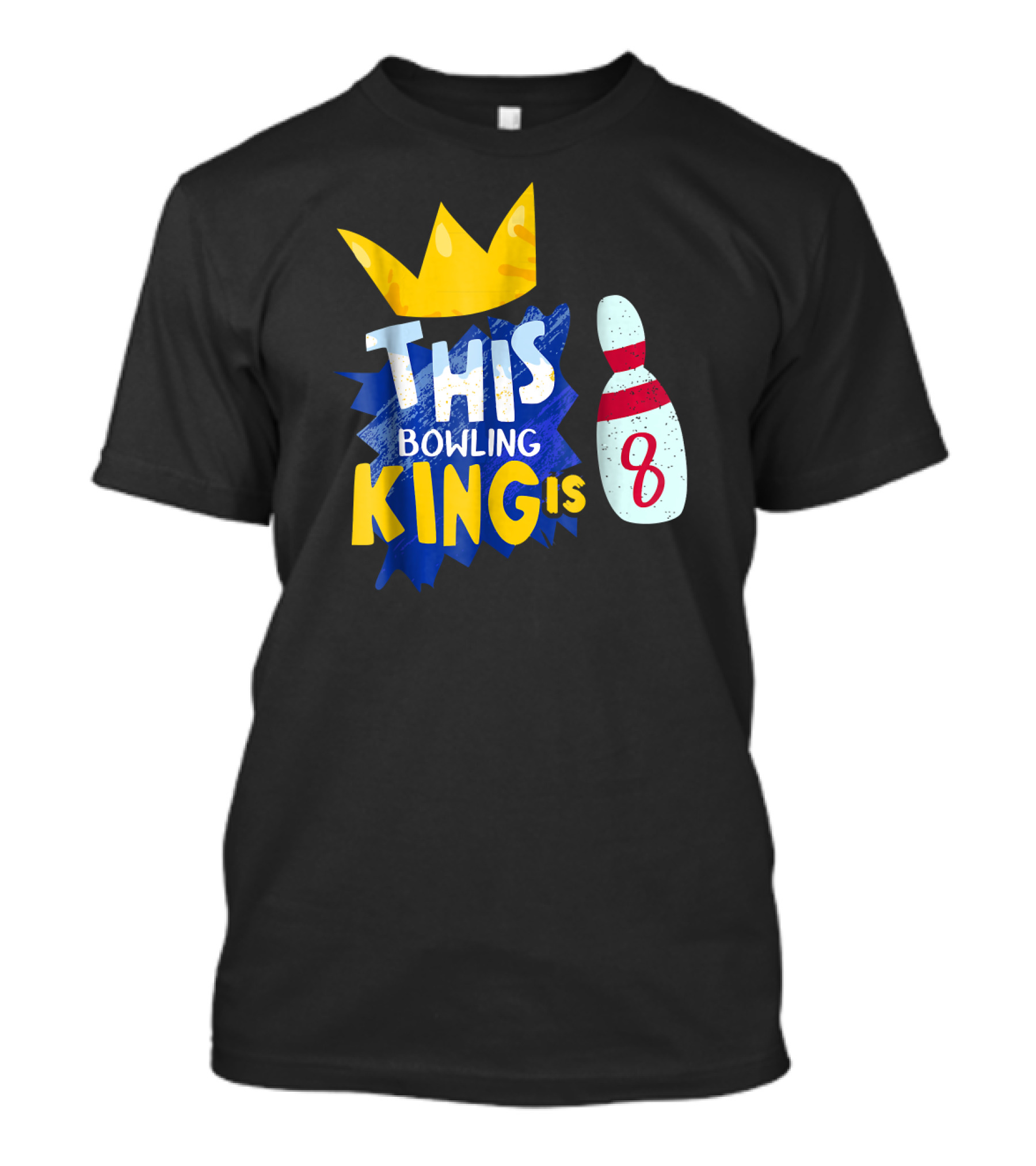 This Bowling King Is 8 Year Old Birthday Party T-Shirt