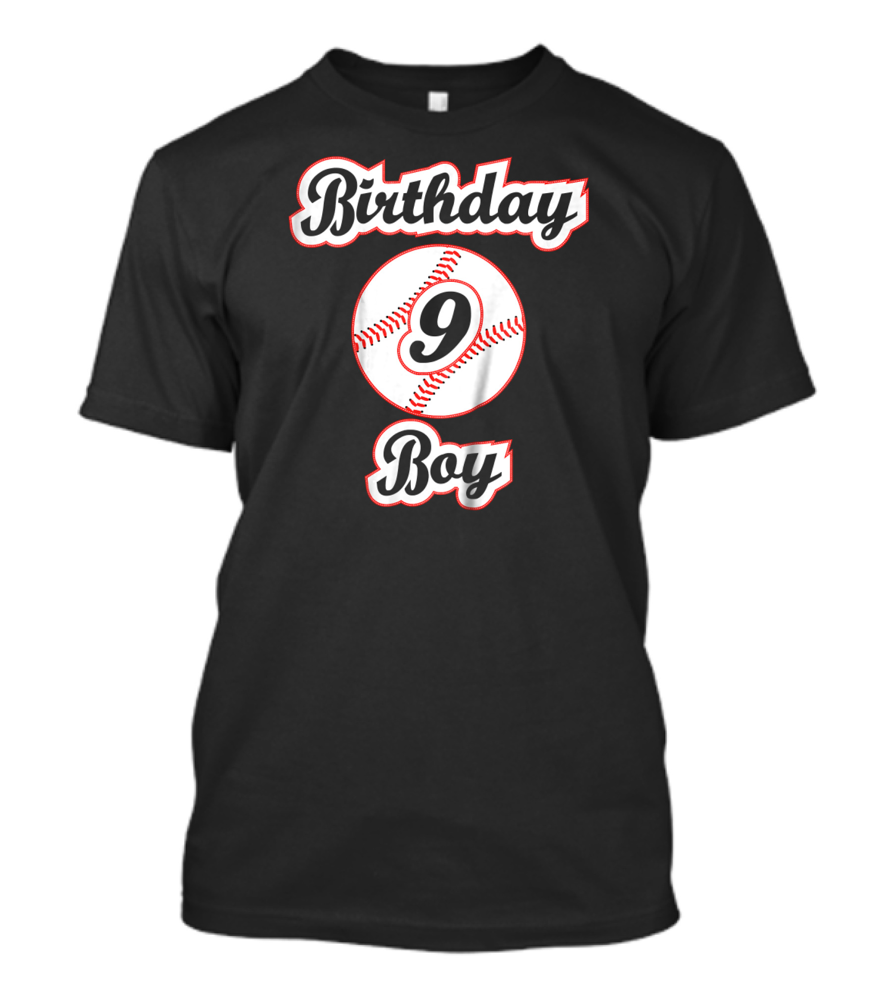 Birthday Boy 9 Nine Years Old Baseball T-Shirt