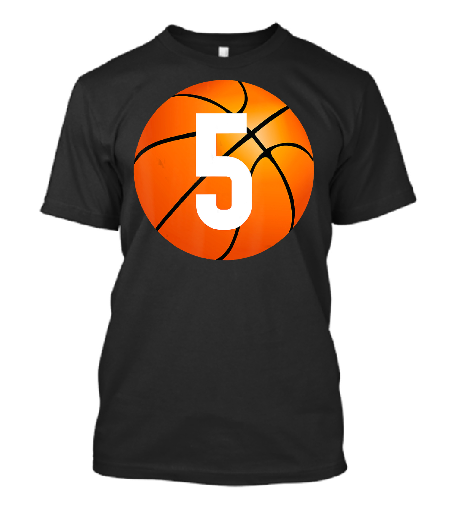 5 Basketball Kids Birthday T-Shirt