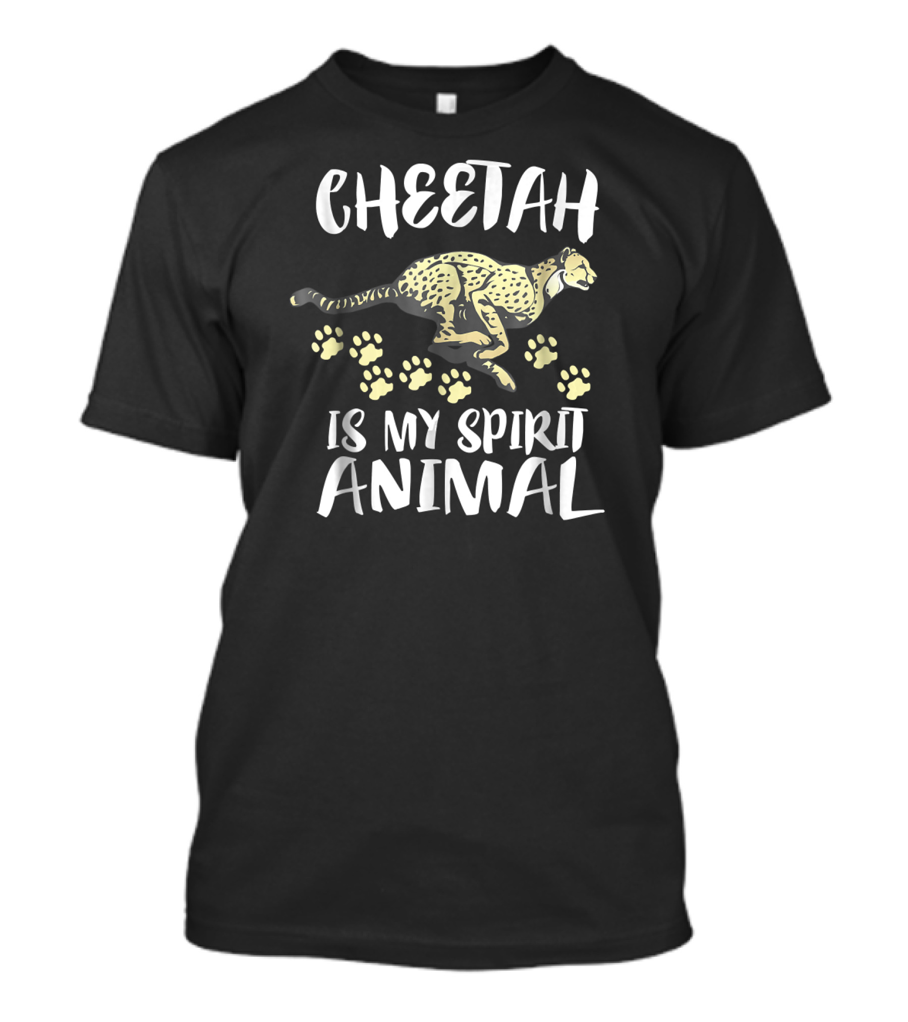 Cheetah Spirit Animal Fun Paw Prints Wild T-Shirt
