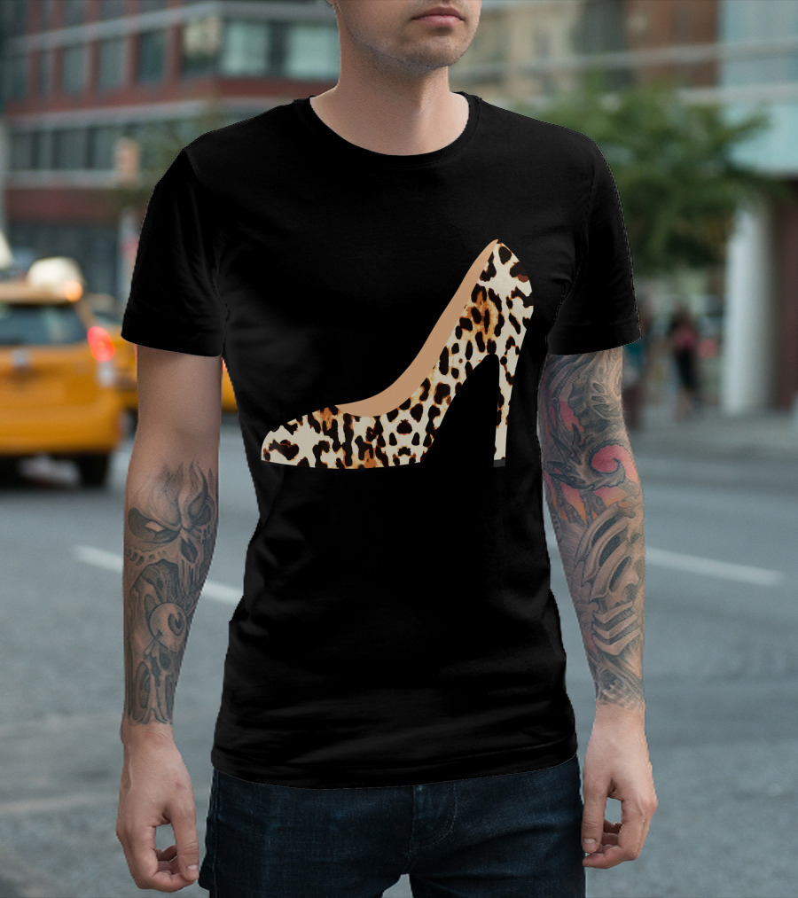 Cheetah Leopard Animal Print High Heels Pump T-Shirt