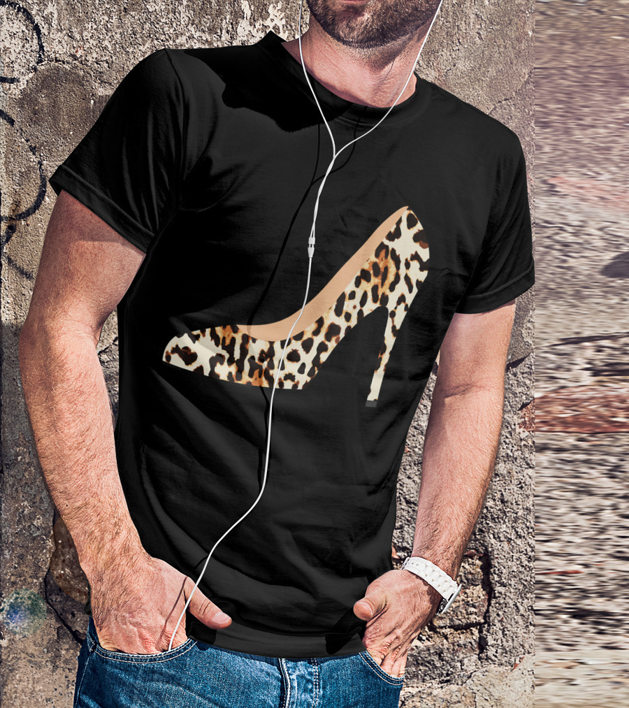 Cheetah Leopard Animal Print High Heels Pump T-Shirt