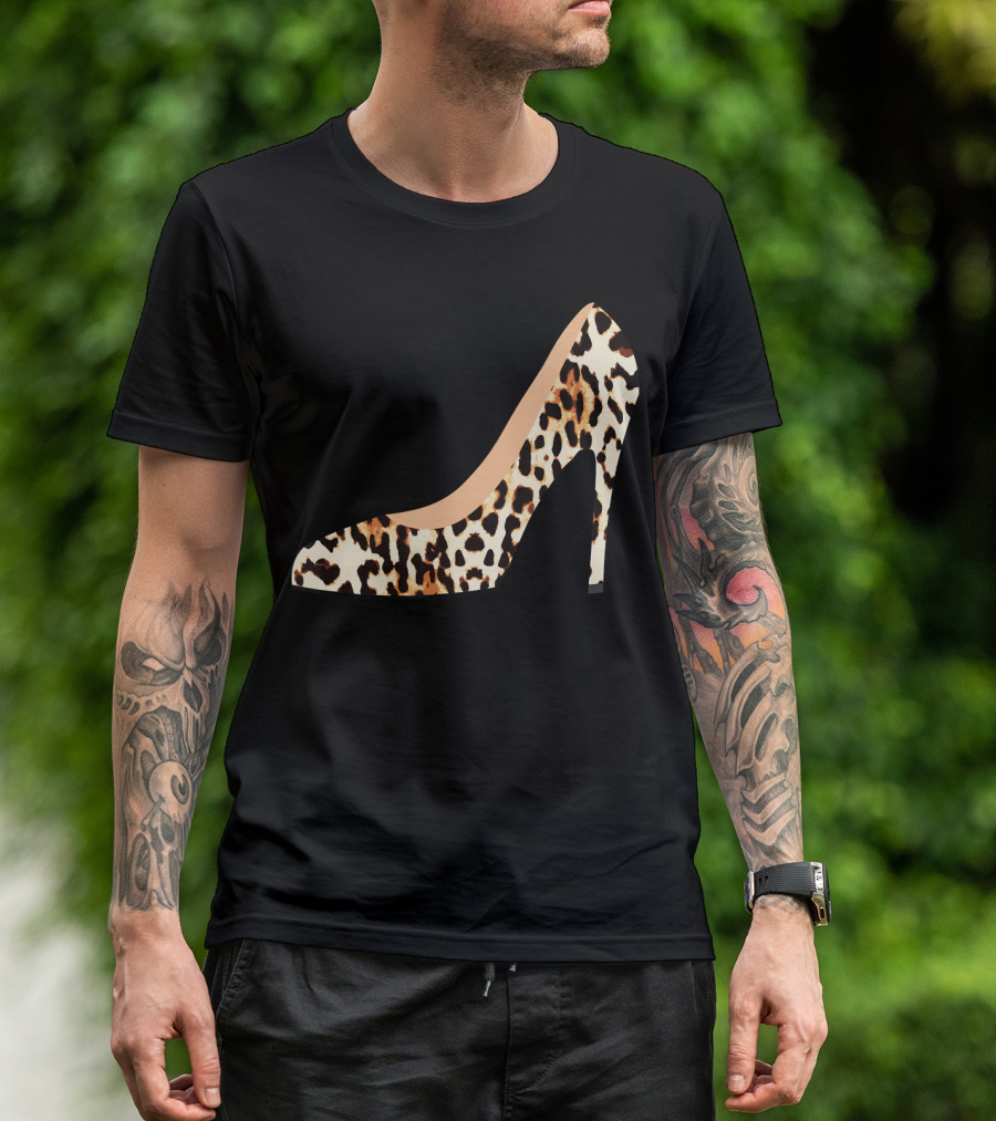 Cheetah Leopard Animal Print High Heels Pump T-Shirt