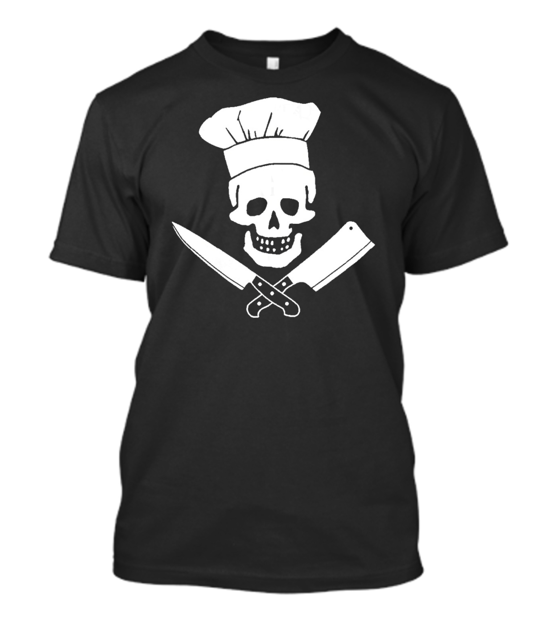 Chef Skull With Crossed Knives Cooking Hat Restaurant T-Shirt