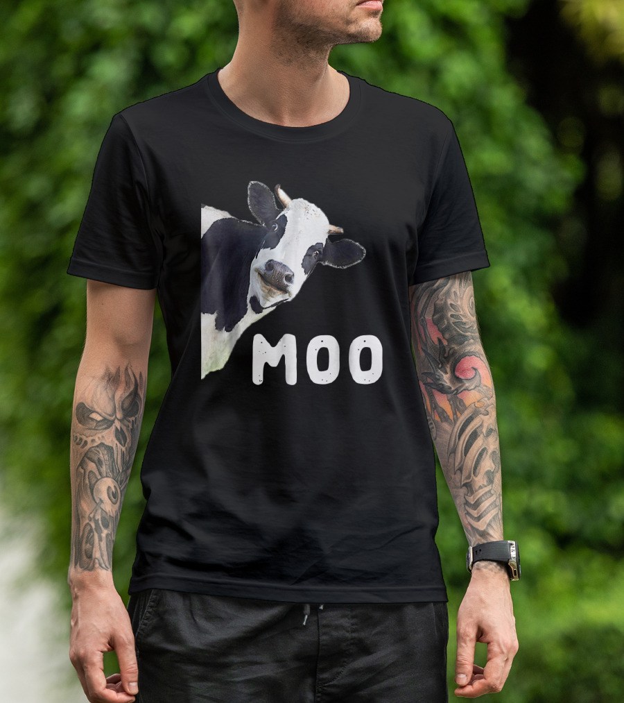 Cow Moo Peeking Out T-Shirt