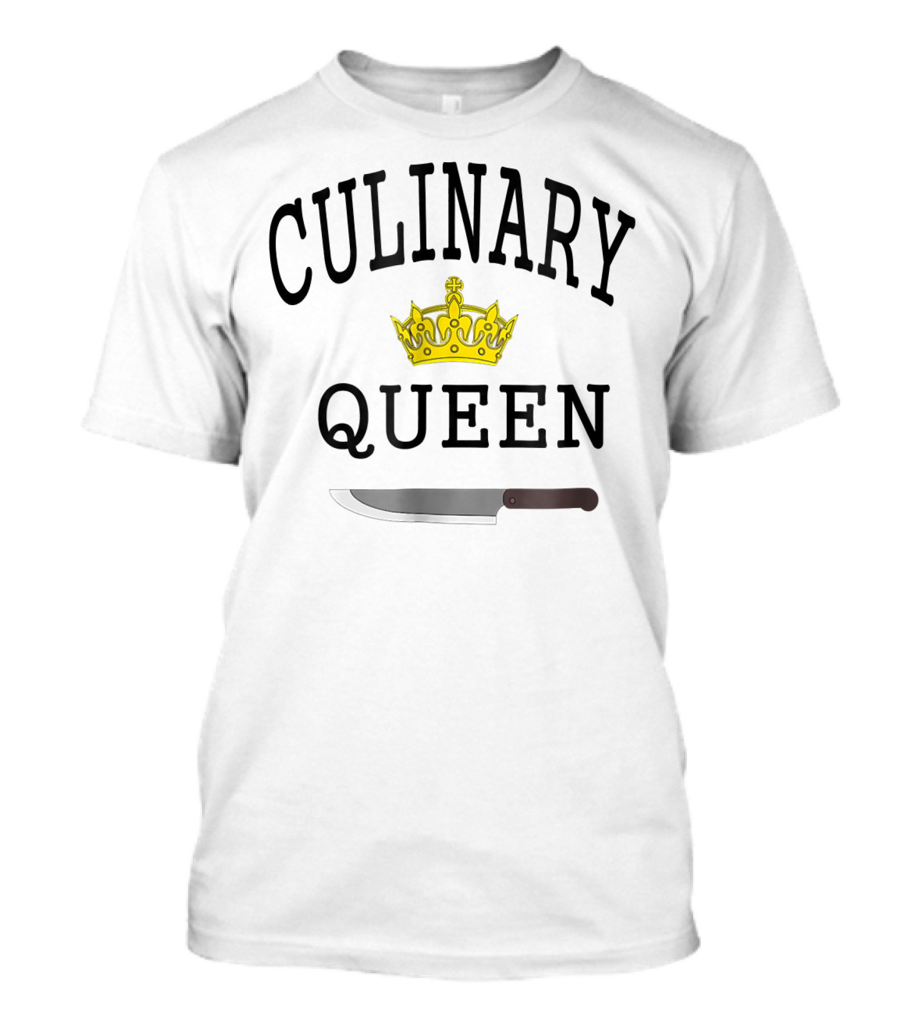 Culinary Queen Crown Knife Chef Cooking Humor T-Shirt