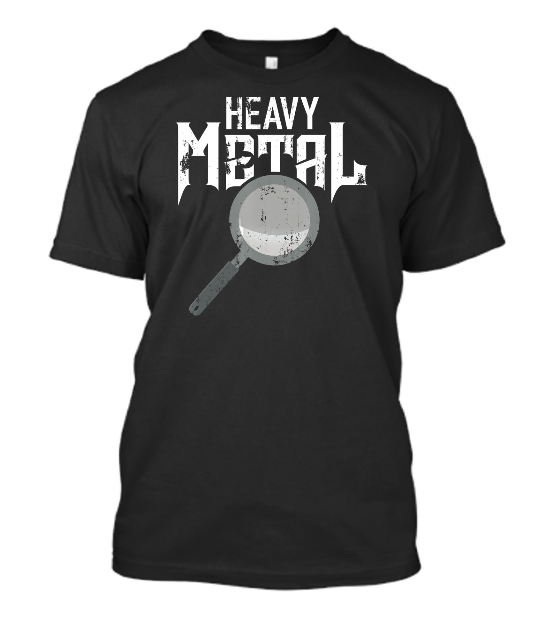 Heavy Metal Frying Pan Humor T-Shirt