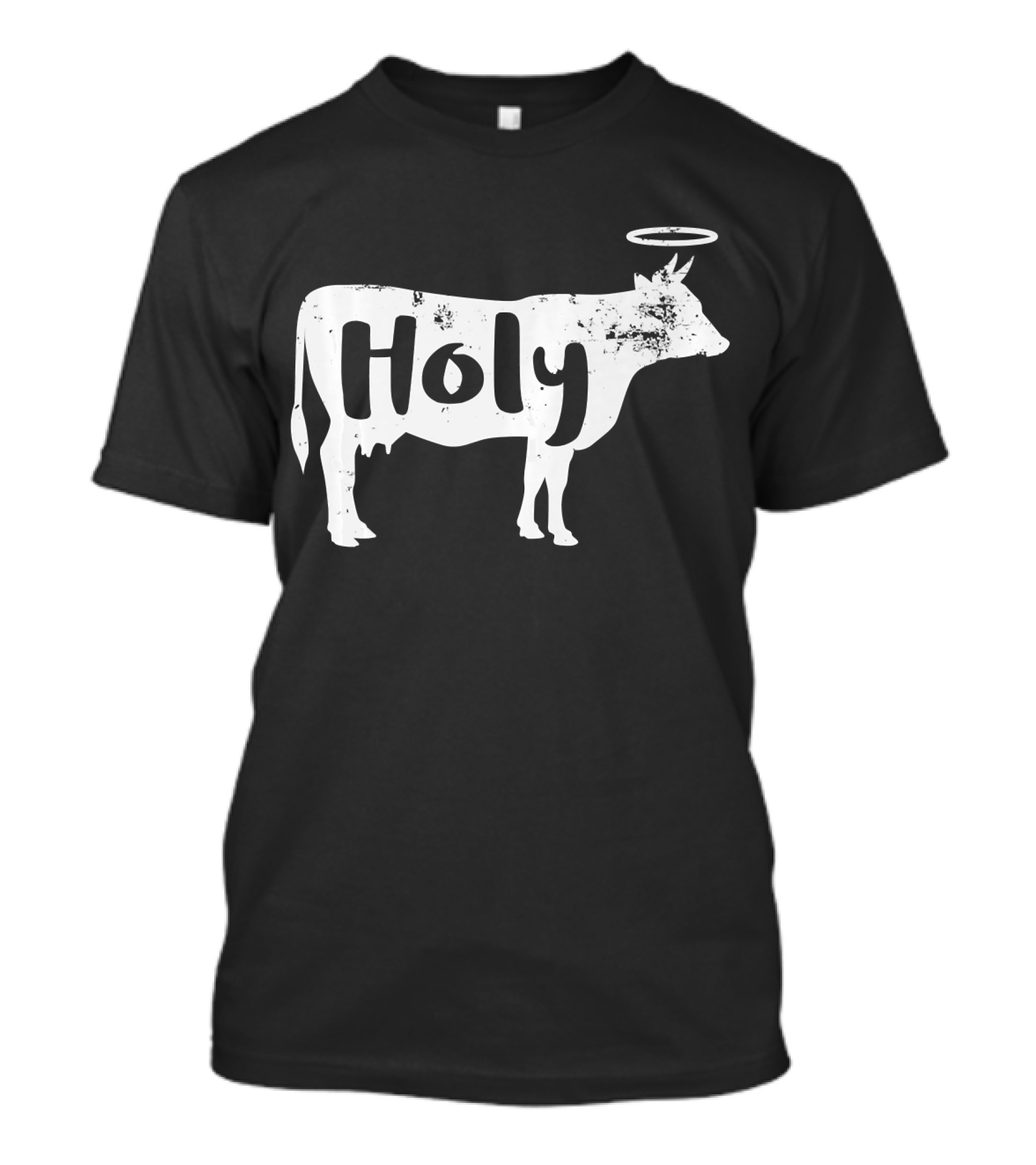 Holy Cow Funny Farm Animal With Halo T-Shirt