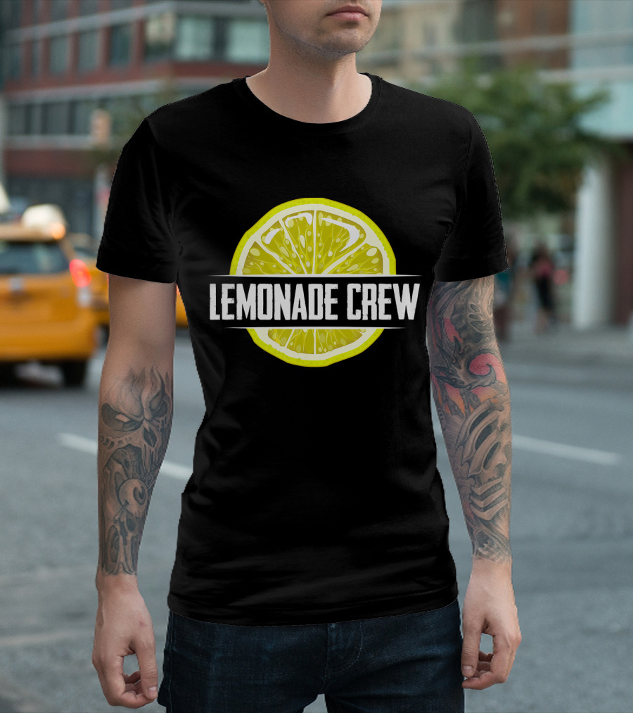 Lemonade Crew Funny Lemon Slice Stand Icons T-Shirt