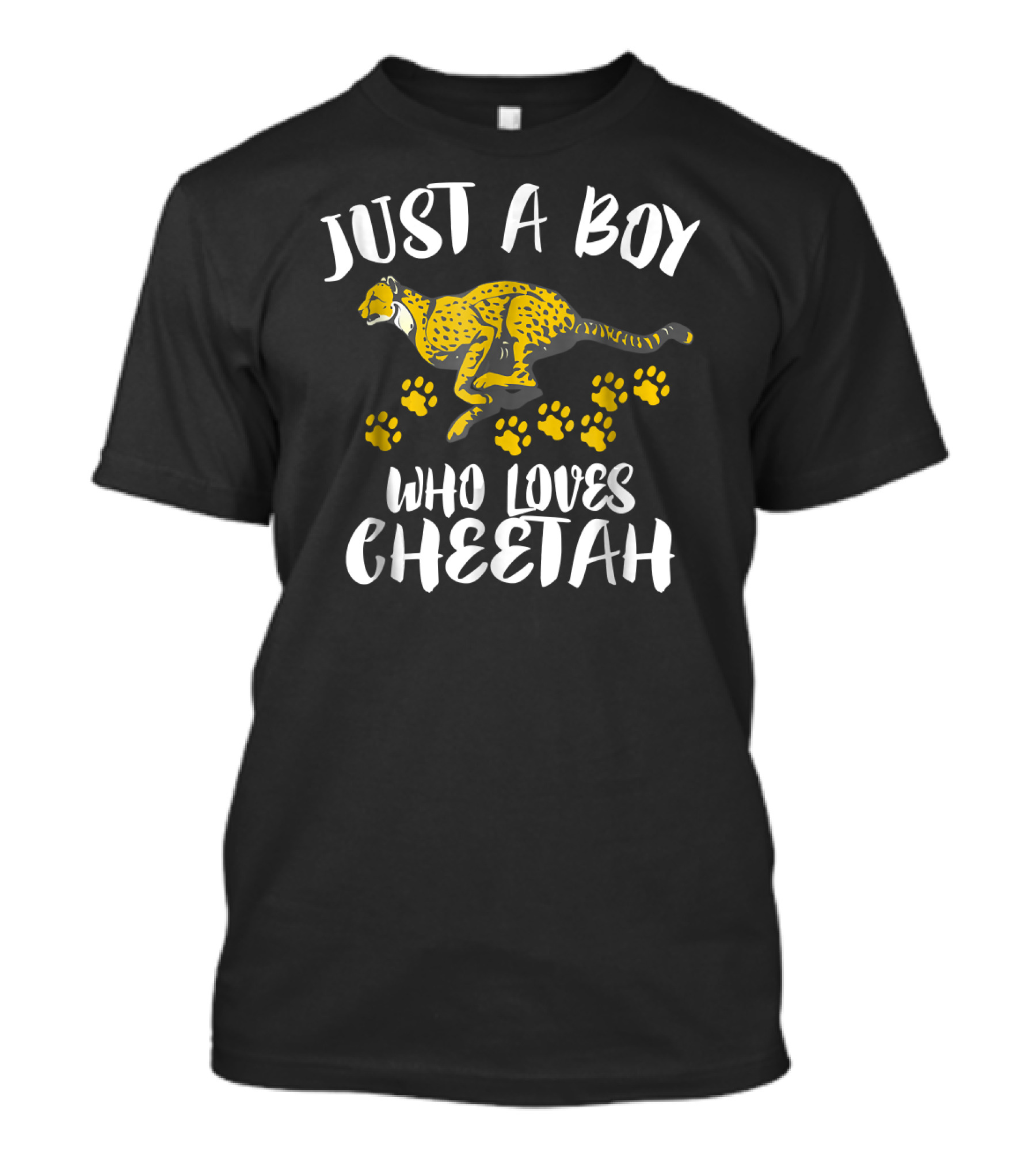 Just A Boy Who Loves Cheetah Paw Prints T-Shirt