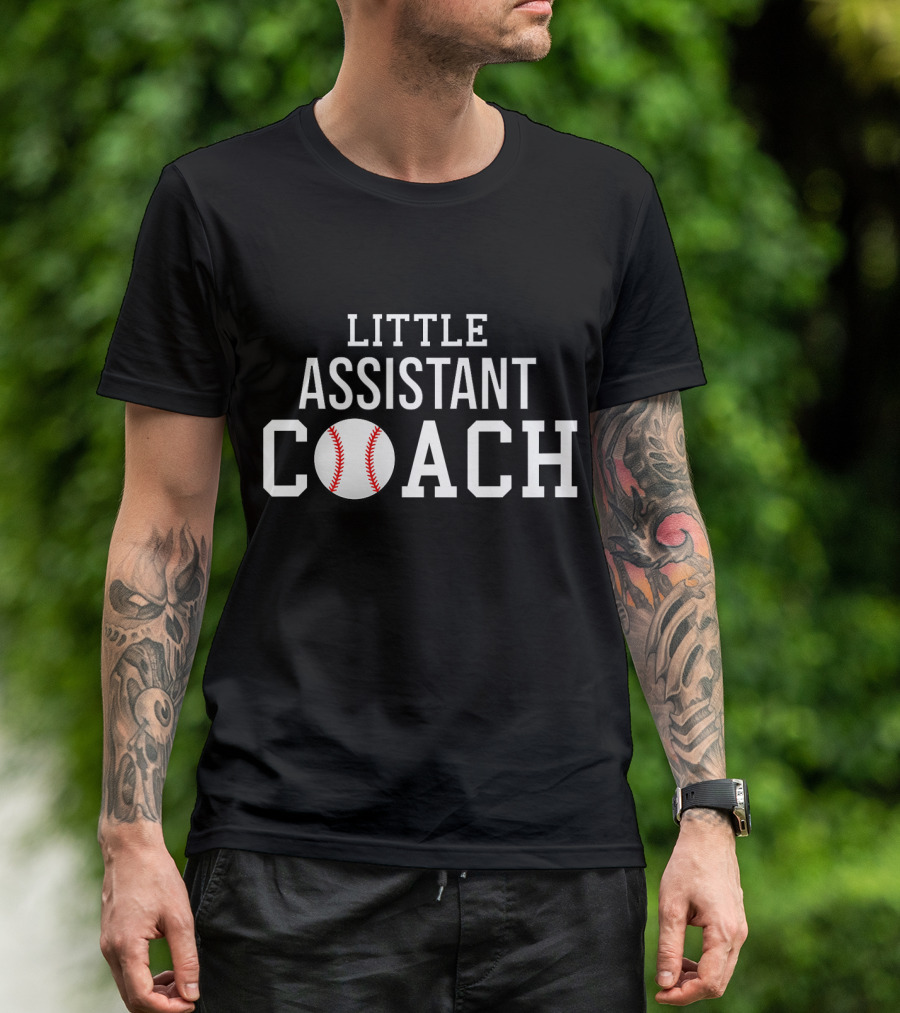 LITTLE ASSISTANT COACH Baseball Themed Kids T-Shirt