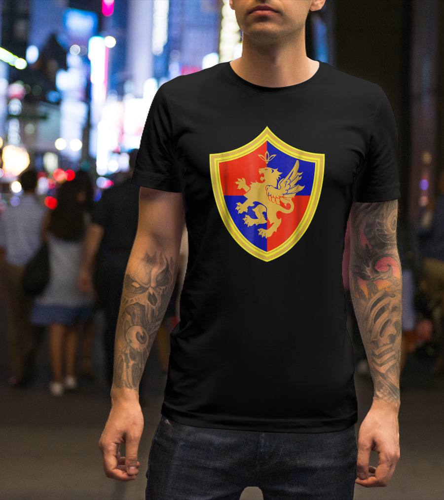 Medieval Knight Armor Halloween Costume Shield With Griffin Emblem T-Shirt