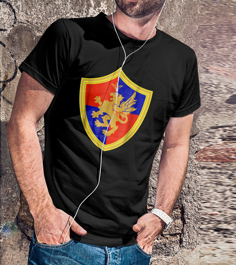 Medieval Knight Armor Halloween Costume Shield With Griffin Emblem T-Shirt