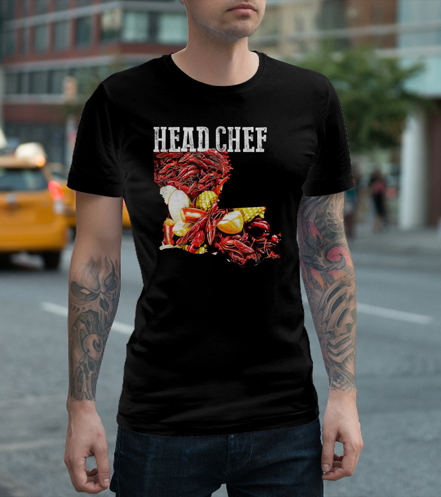New Orleans Crawfish Boi Head Chef Southern Locals T-Shirt