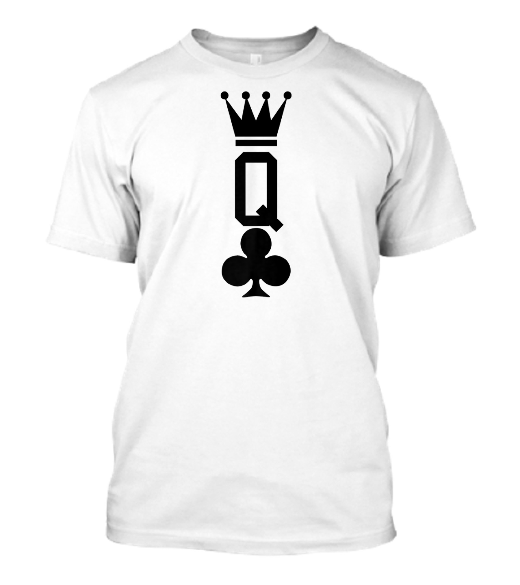 Queen Crown Clubs Card Symbol Q T-Shirt