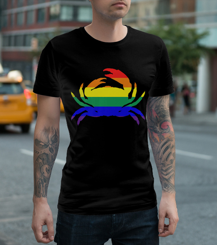 Rainbow Flag Crab Gay Pride T-Shirt