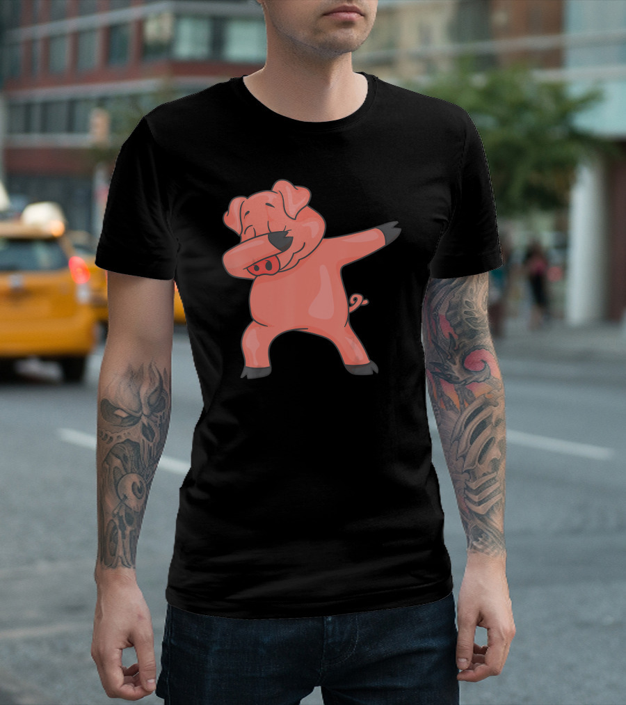 Funny Dabbing Pig For Cute Piggy Lovers Farm T-Shirt