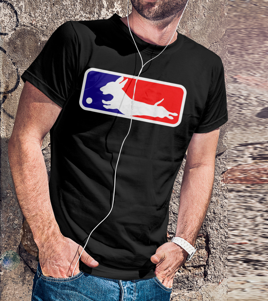 Dachshund Chasing Baseball MLB T-Shirt
