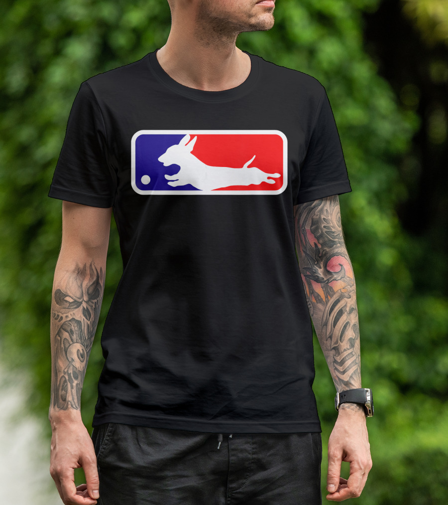 Dachshund Chasing Baseball MLB T-Shirt