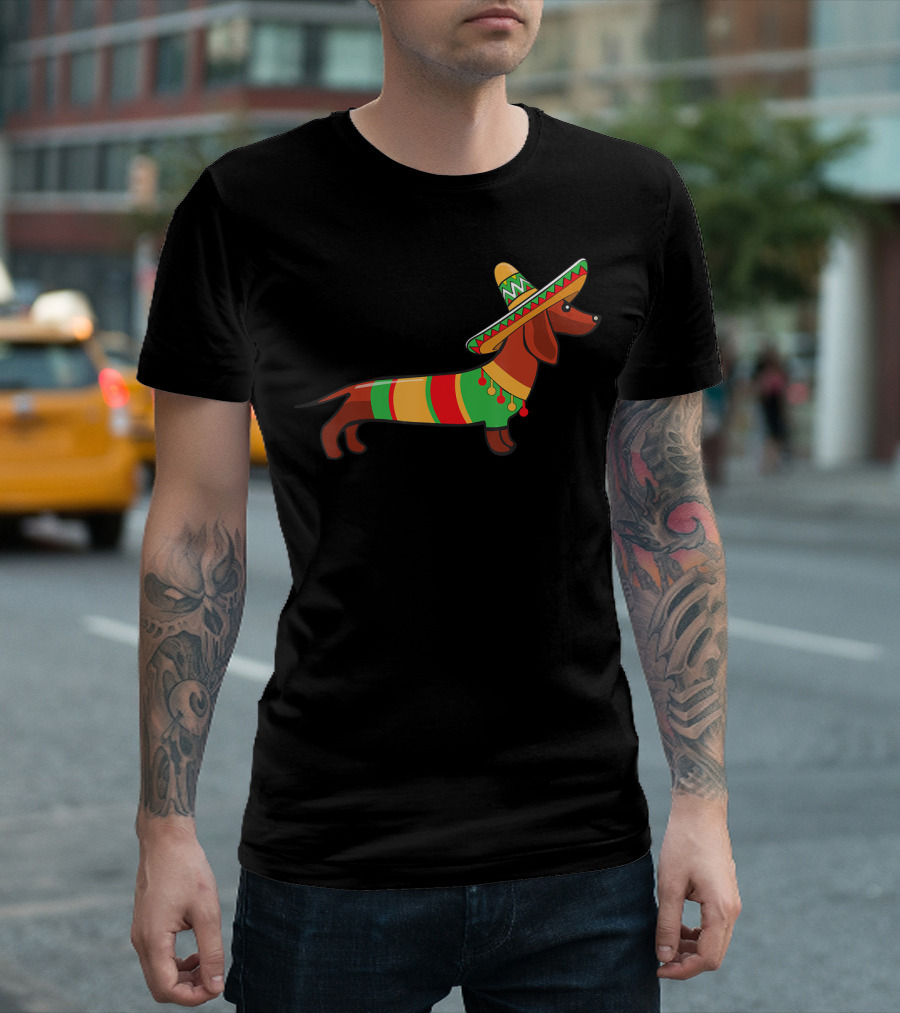Dachshund Cinco De Mayo Mom Pet Dog Love Sombrero T-Shirt