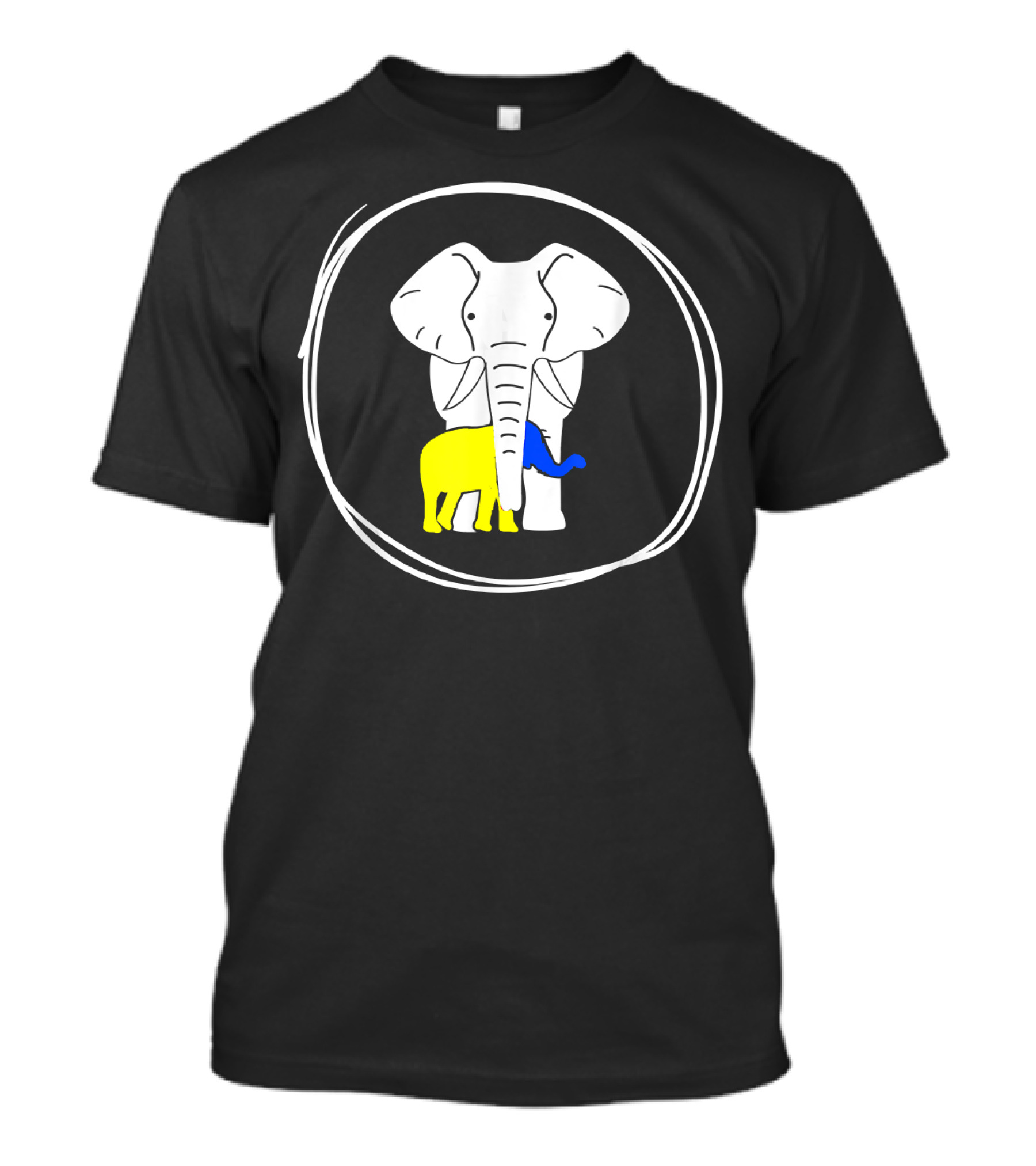 Down Syndrome Awareness Cute Puzzle Elephant T-Shirt