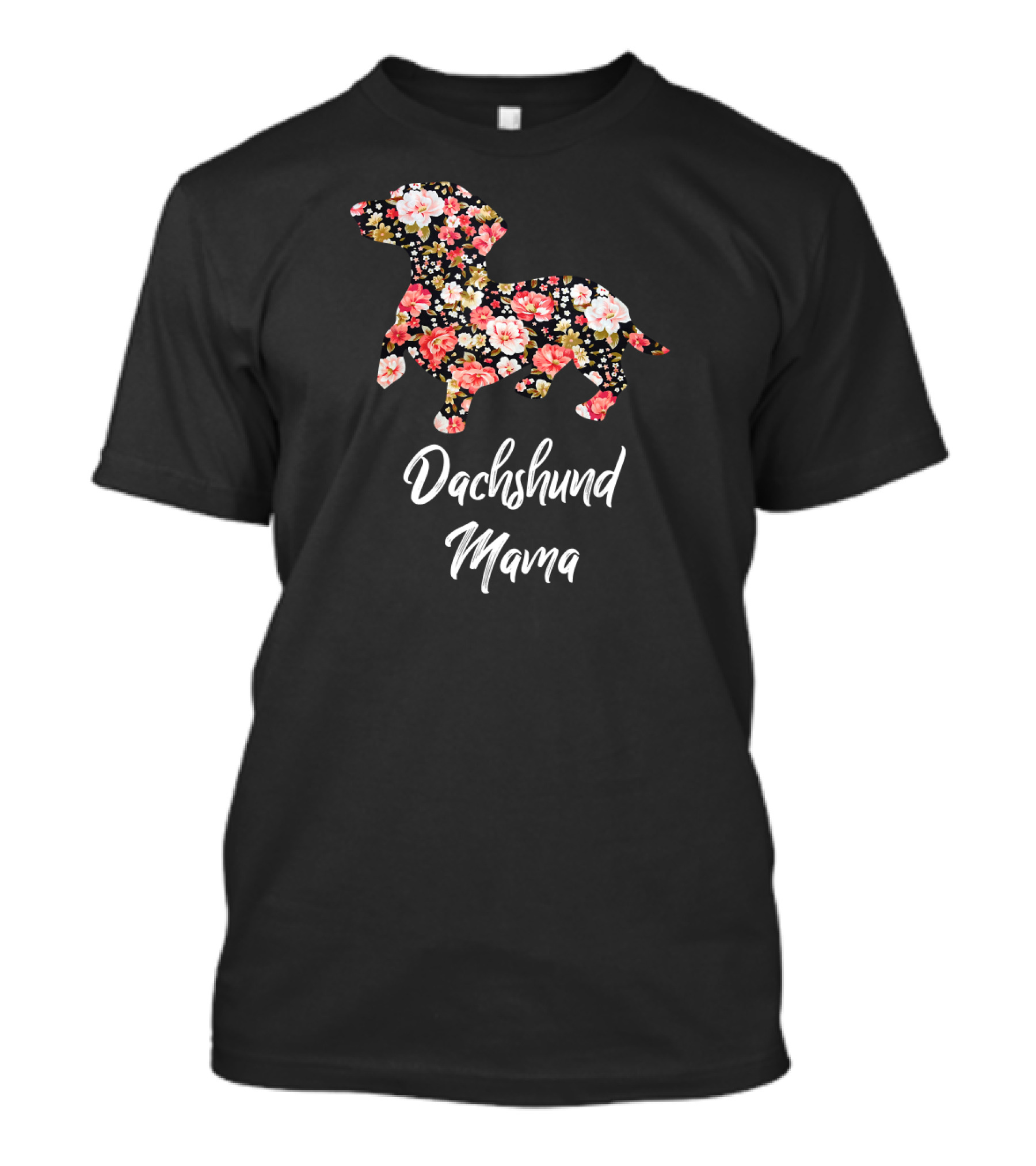 Dachshund Mama Floral T-Shirt