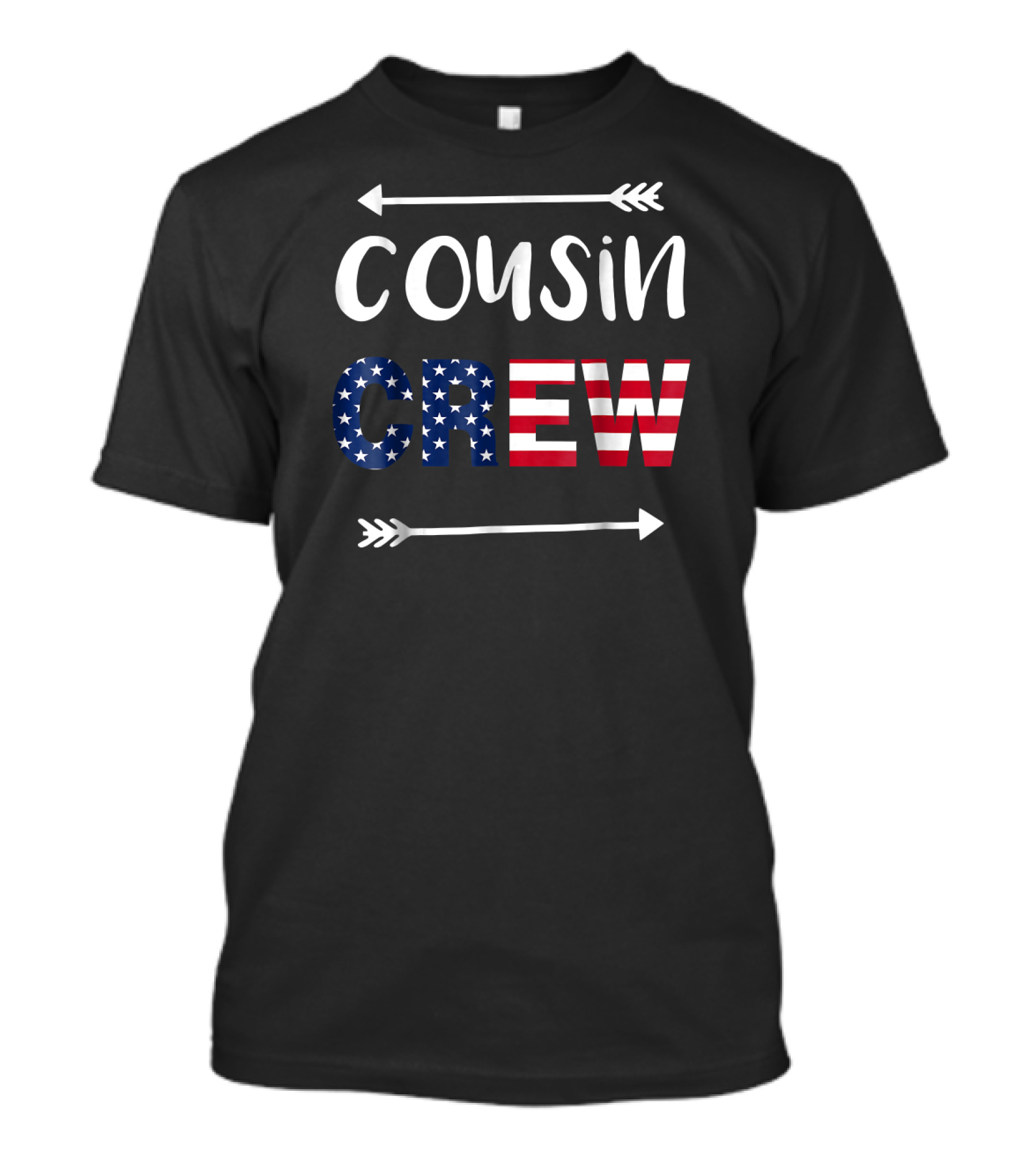 Cousin Crew American Flag Arrows Patriotic Family T-Shirt