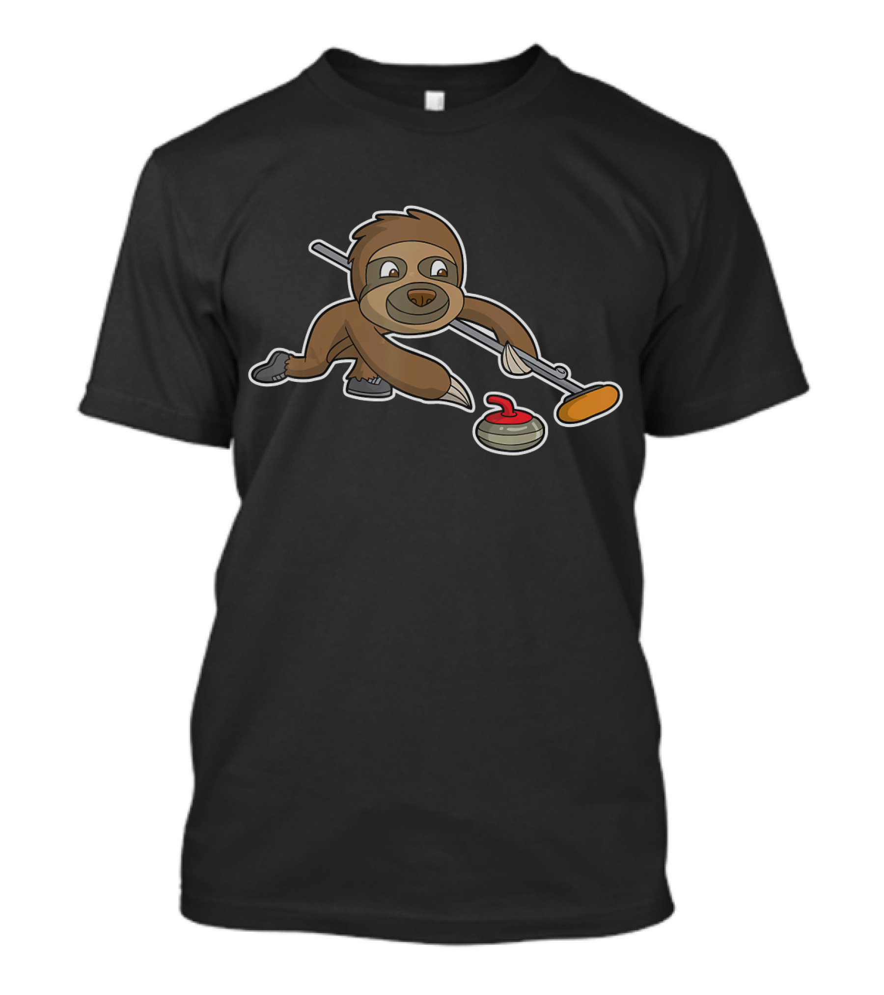 Curling Sport Sloth T-Shirt