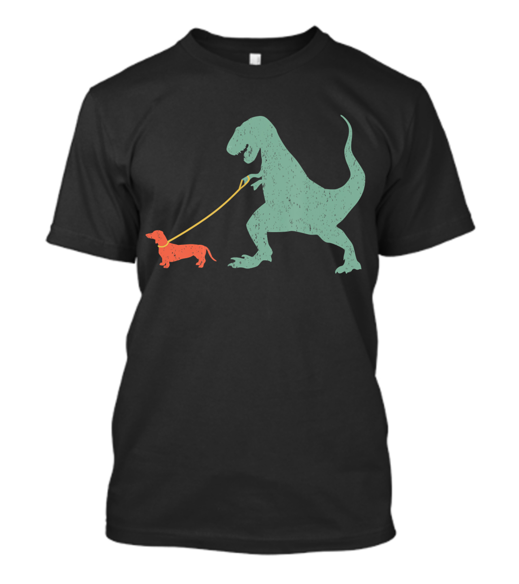 Dachshund Walking Dinosaur Funny Wiener Dog T-Rex T-Shirt