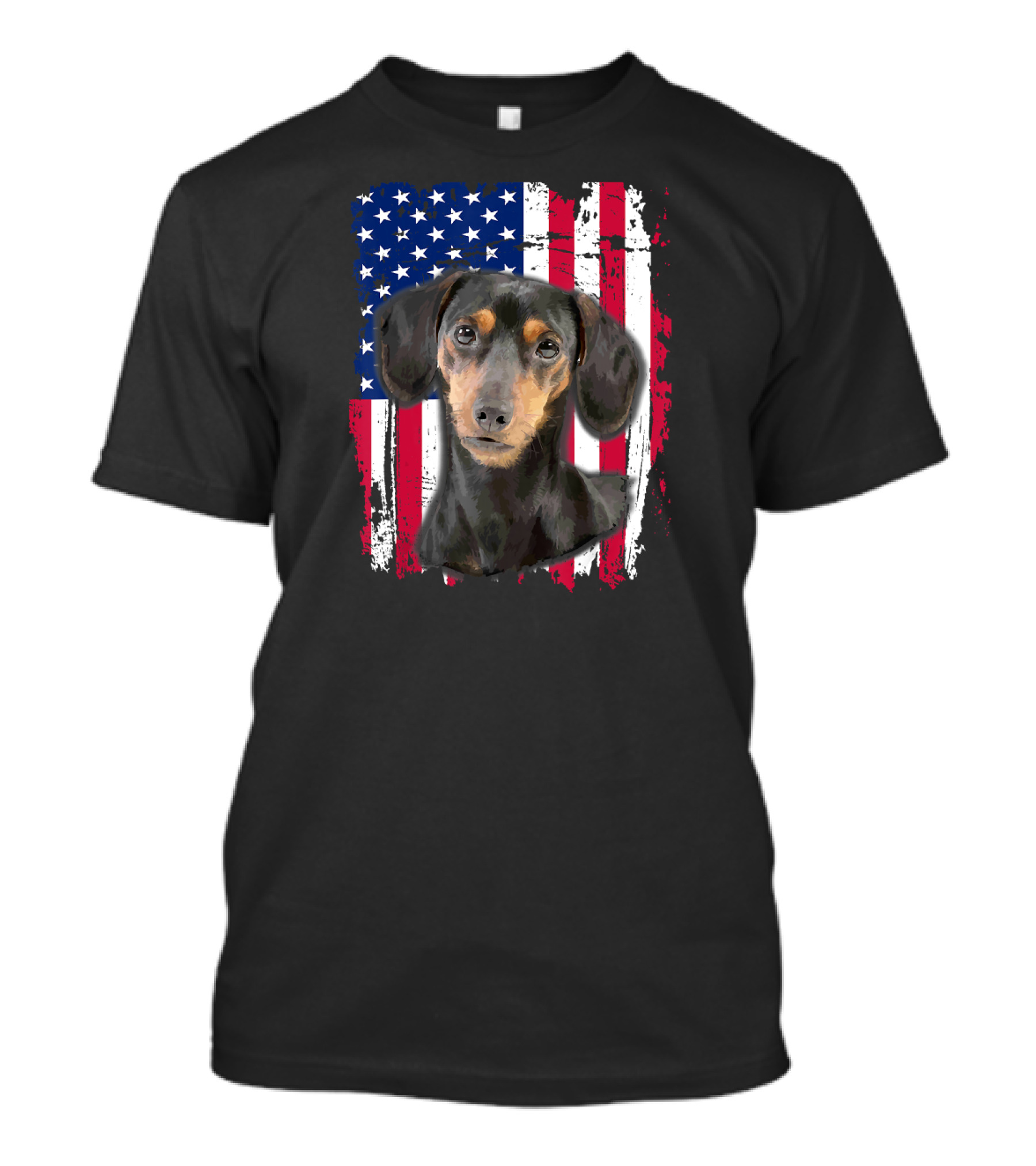 Dachshund American Flag Independence Day 4th Of July T-Shirt