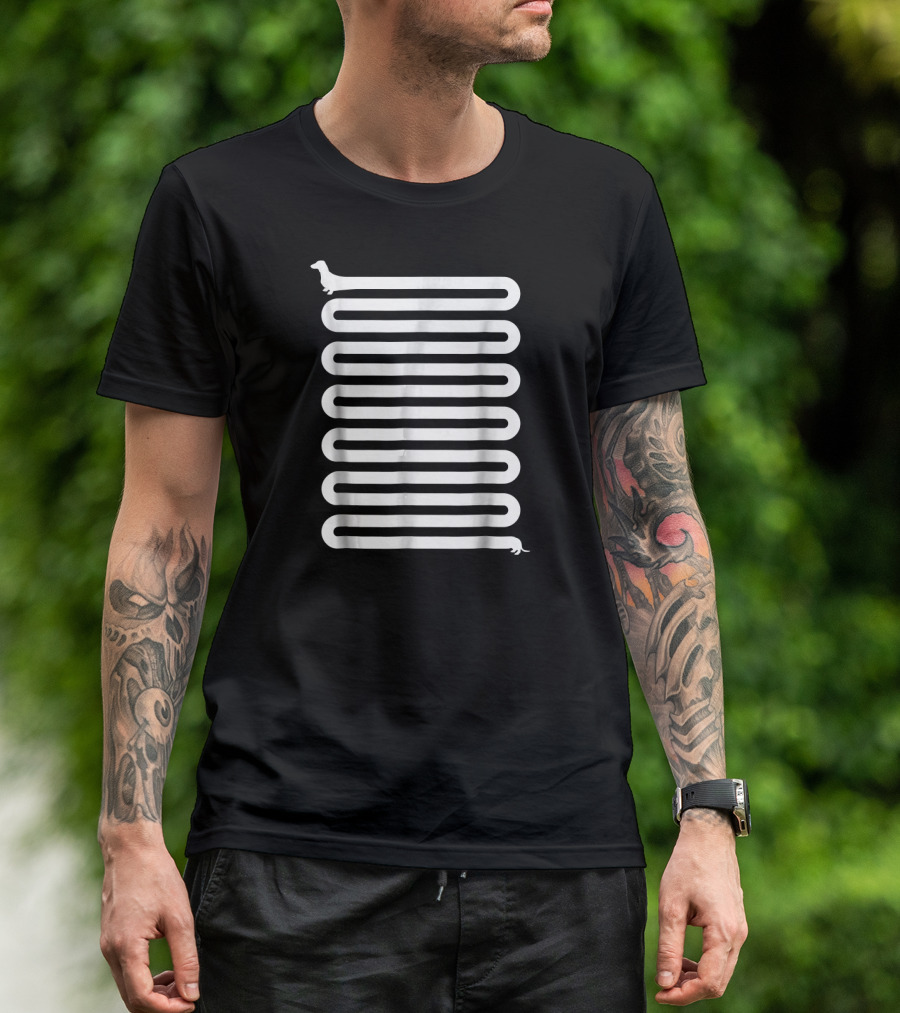 Funny Long Dachshund Weiner Dog Maze T-Shirt