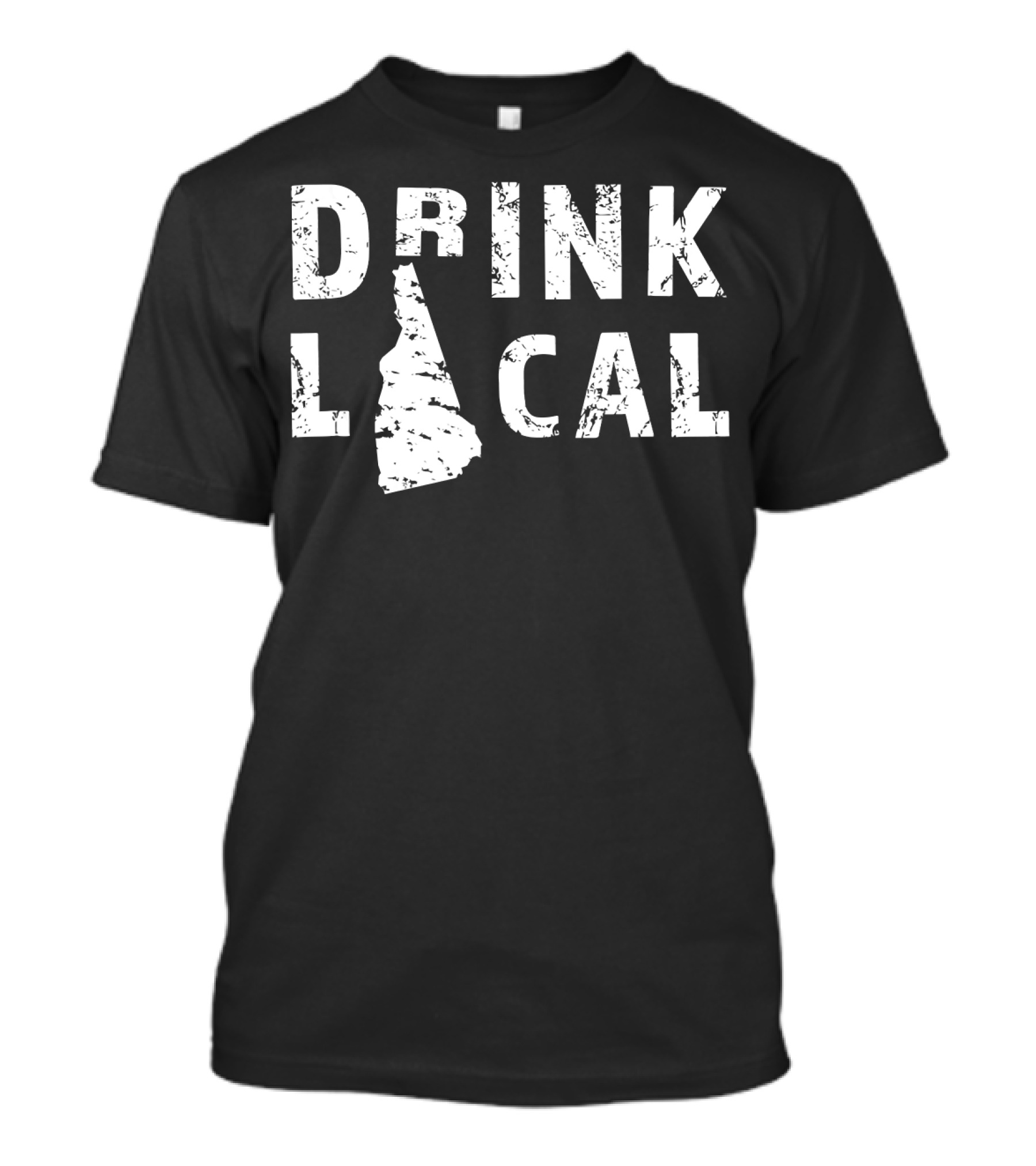 New Hampshire Map In Drink Local Craft Beer T-Shirt