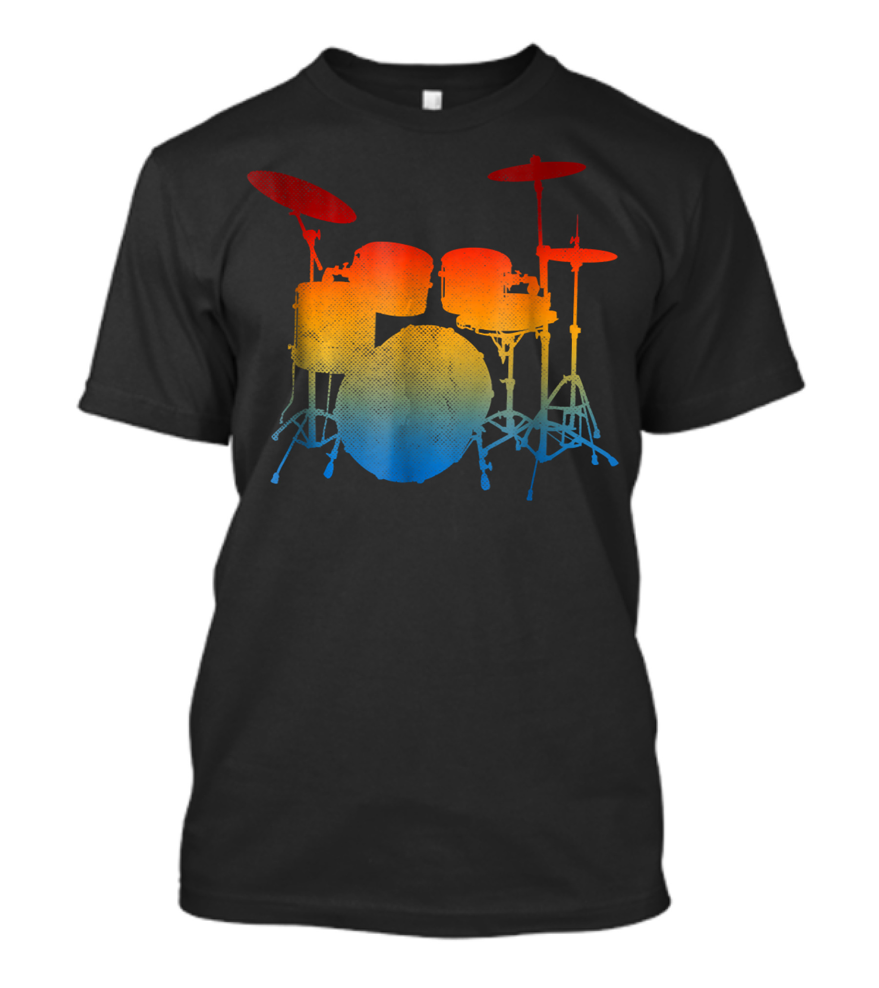 Drummer Drum Sticks Love Percussion Colorful Drum Set T-Shirt