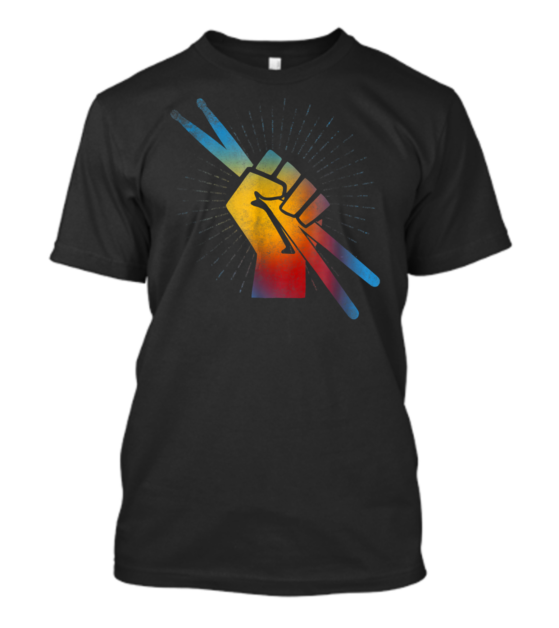 Drummer Drum Sticks Percussion Lover Fist With Drumsticks T-Shirt