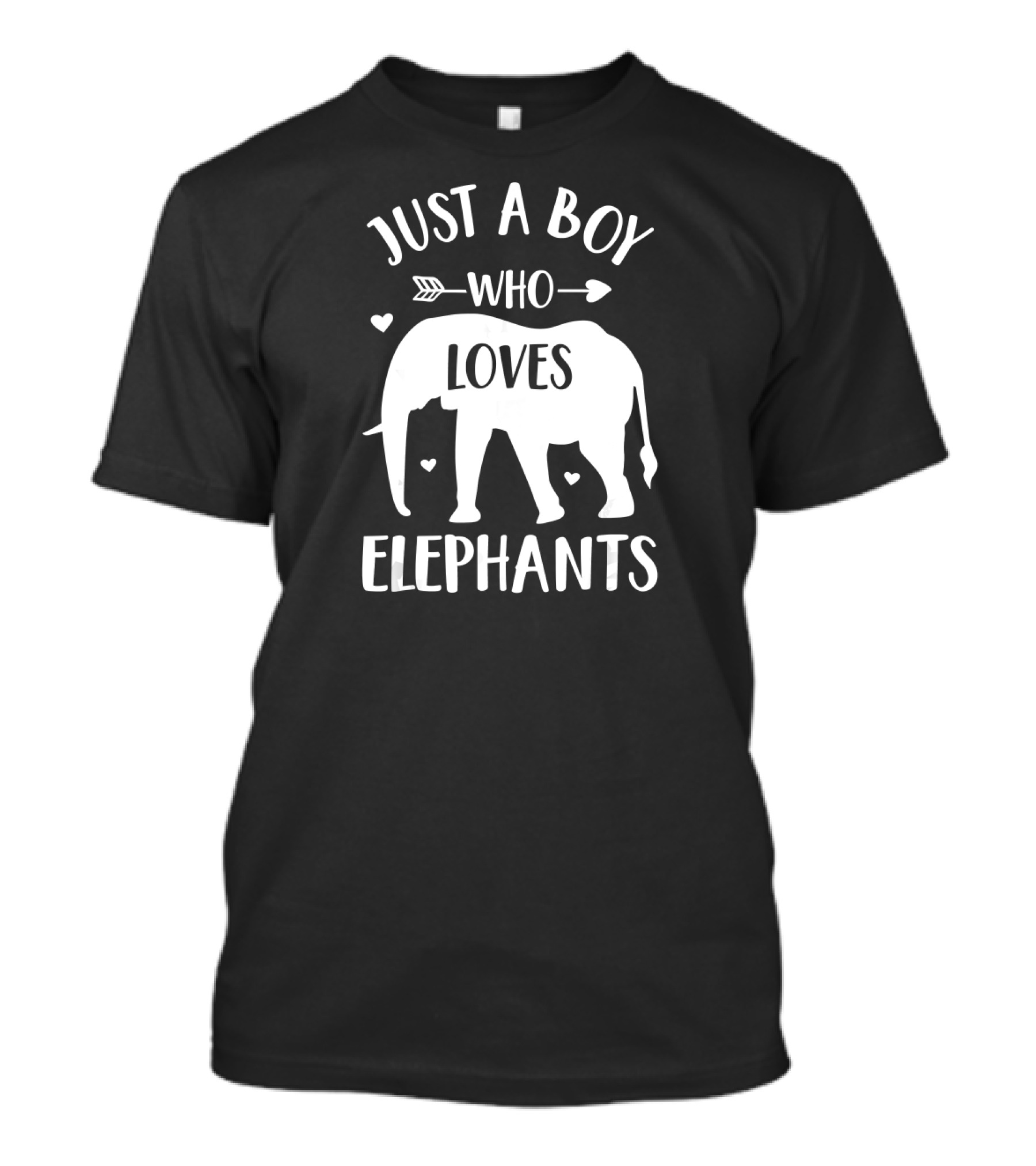 Just A Boy Who Loves Elephants With Hearts And Arrow T-Shirt