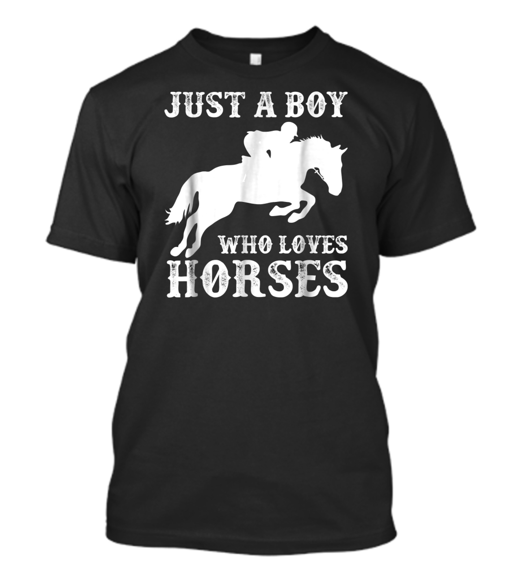 Just A Boy Who Loves Horses Horse Riding T-Shirt