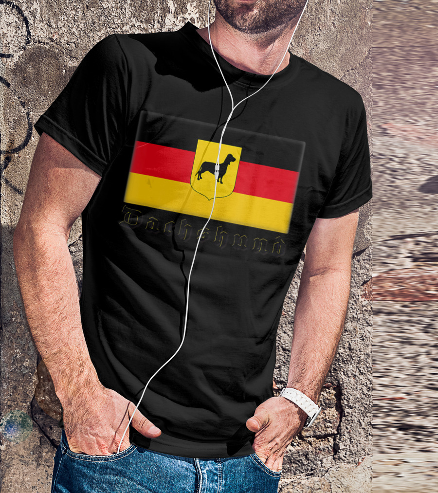 Dachshund German Flag With Dog Silhouette And Pride Banner T-Shirt